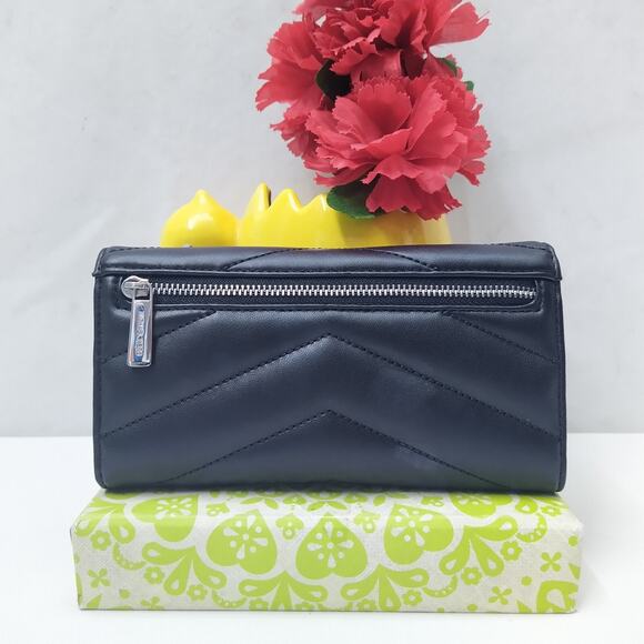 Michael Kors Jet Set Travel Black Quilted Leather Trifold Wallet - NWT $298 - Picture 2 of 16